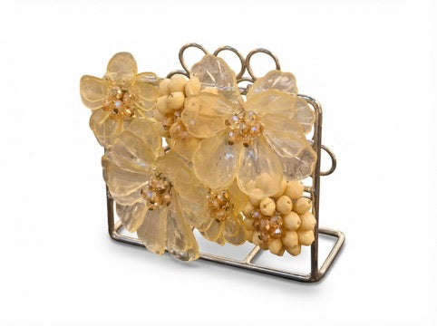 Yellow Flowerr Napkin Holder - Image 2
