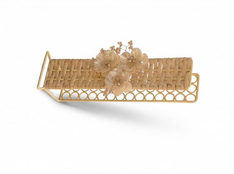 White Flowerr Jute Holder