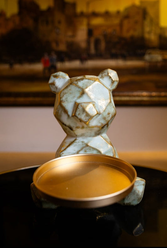 Bear Platter White