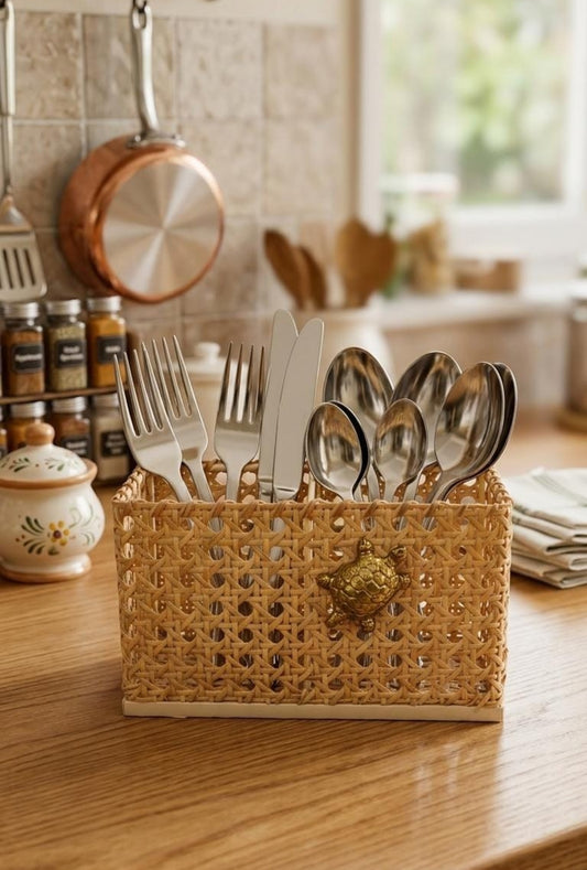Turtle Jute Cutlery Holder