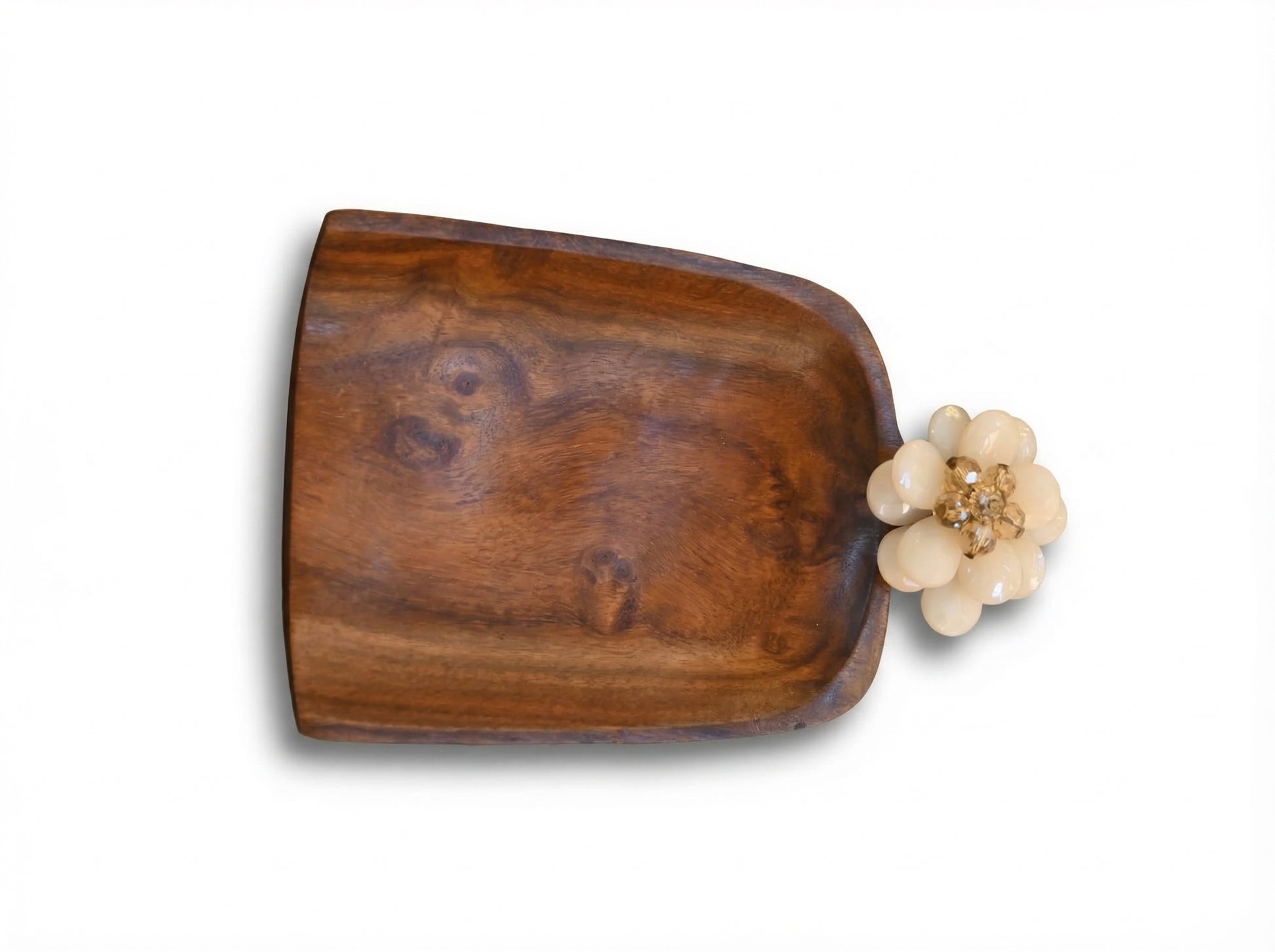 White Flowerr Wooden Spoon Rest - Image 2