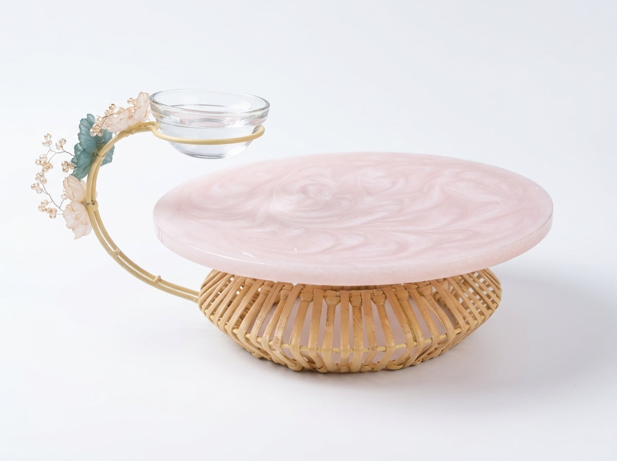 Cake Stand Jute Base Platter with Deep Jute - Image 3